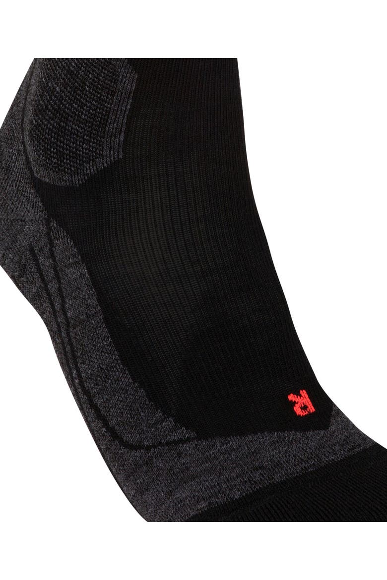 SK Compression Wool Ski Socks, Alternate, color, Black-Neon Red, W1