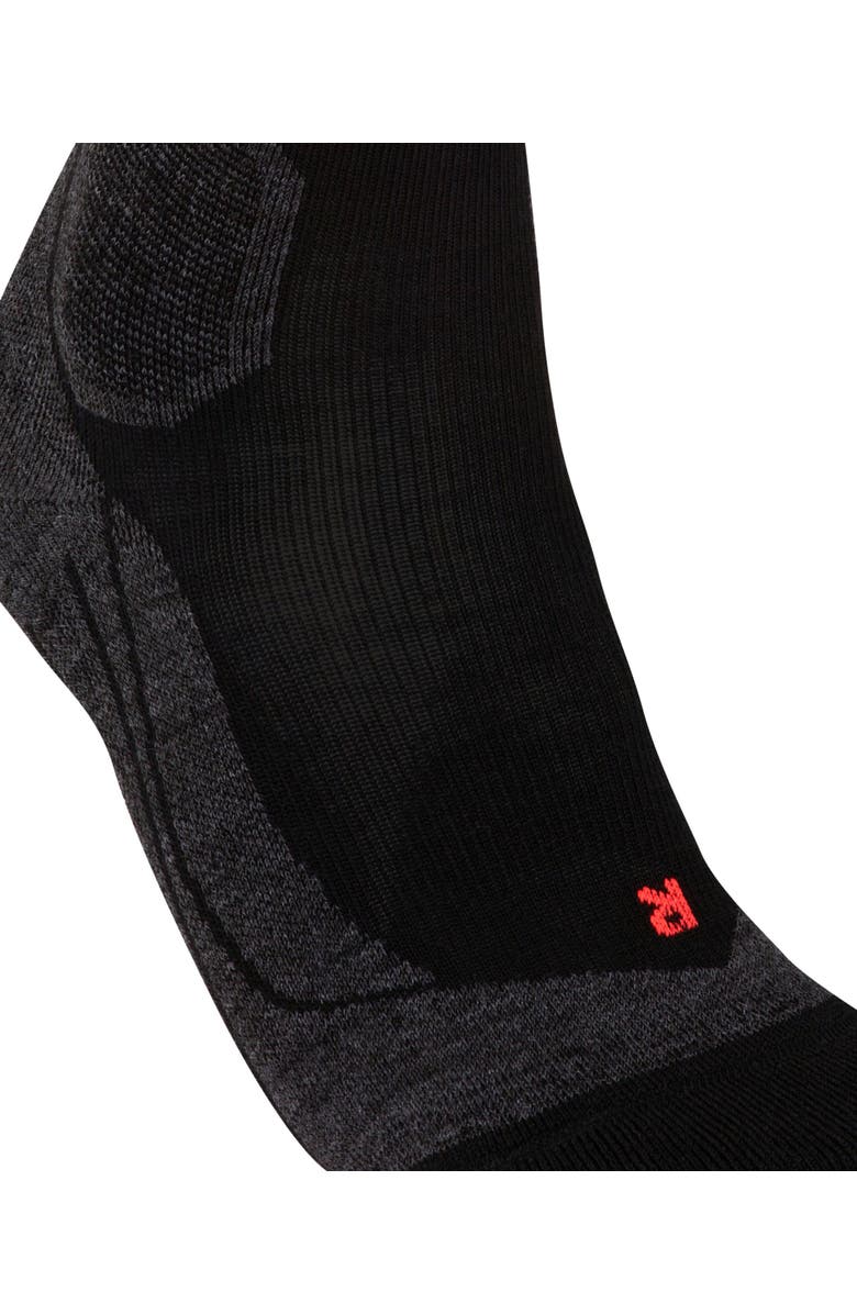 Falke SK Compression Wool Ski Socks, Alternate, color, Black-Neon Red, W1