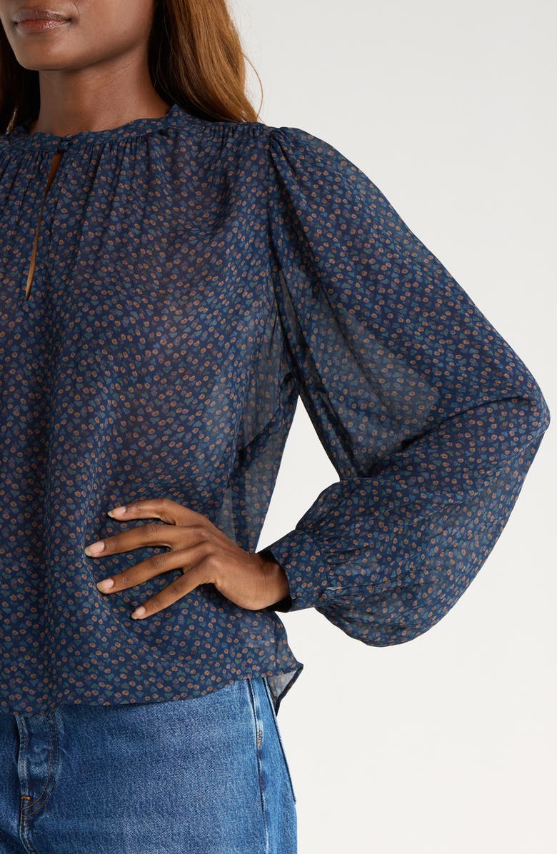 PAIGE Bibiana Print Top, Alternate, color, Navy Multi