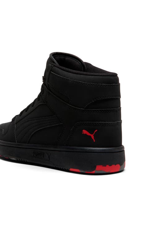 Puma Kids' Rebound Layup High Top Sneaker In Black