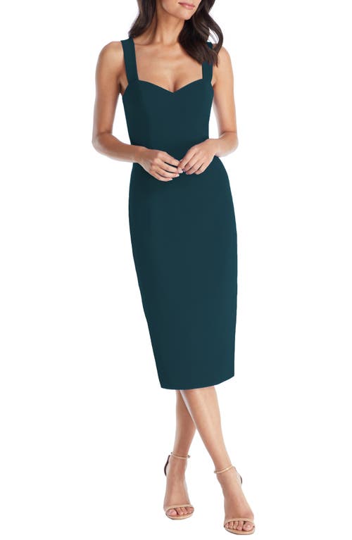 Dress the Population Nicole Sweetheart Neck Cocktail Dress in Pine 