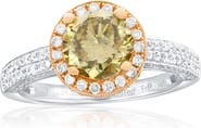 SOUZANA by Suzy Levian 14K White & Rose Gold 1.54ct Brown Diamond & 0.64cttw Diamond Ring