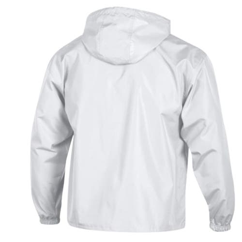 Champion White Duke Blue Devils Cloud Packable Half-zip Hooded Jacket In White