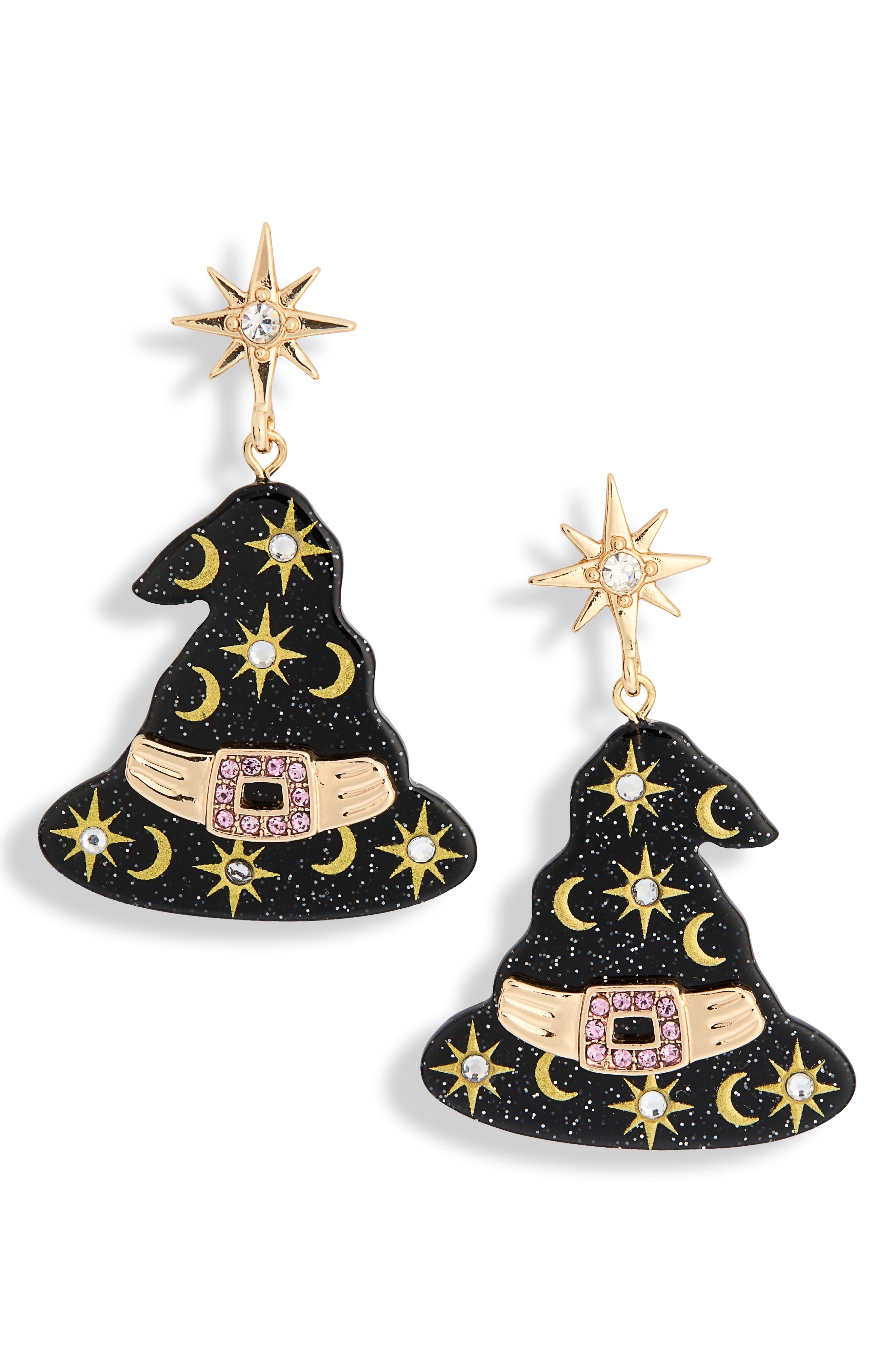 Witch Hat Drop Earrings