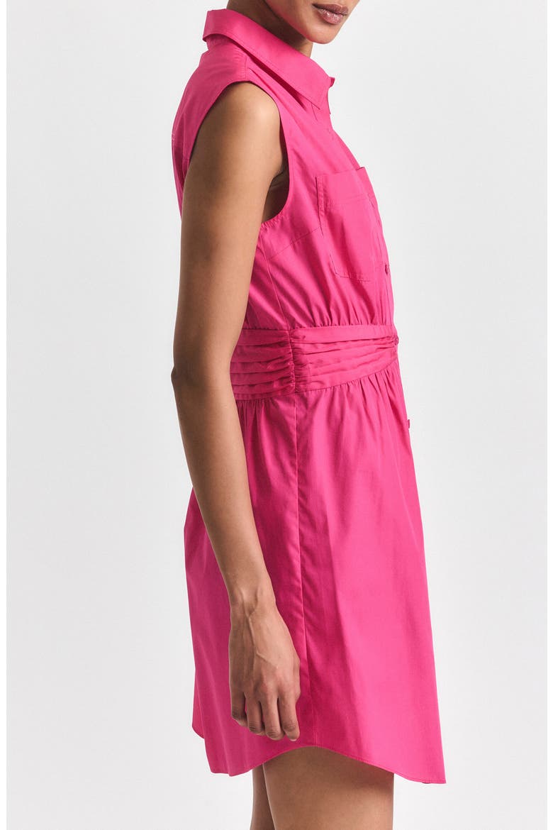 Cora Sleeveless Cotton Shirtdress, Alternate, color, MAGENTA