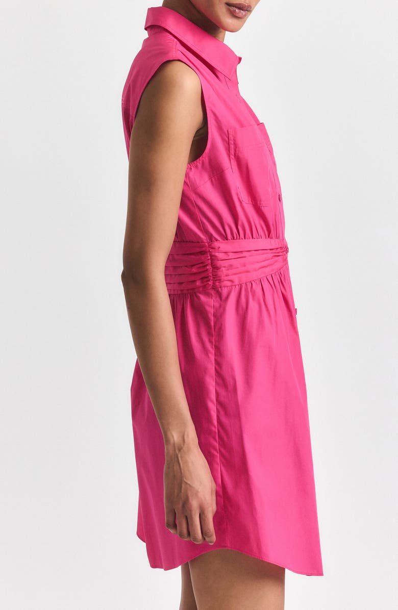 Derek Lam 10 Crosby Cora Sleeveless Cotton Shirtdress, Alternate, color, Magenta