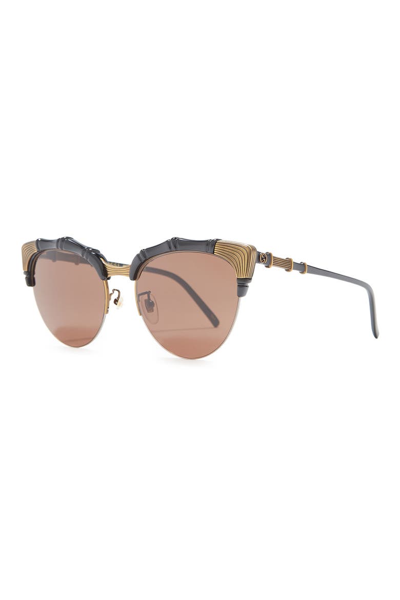 58mm Sunglasses, Alternate, color, BLACK/ GOLD