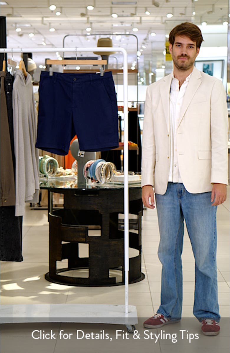 Wanderer 8.5-Inch Stretch Cotton Chino Shorts, sales video thumbnail