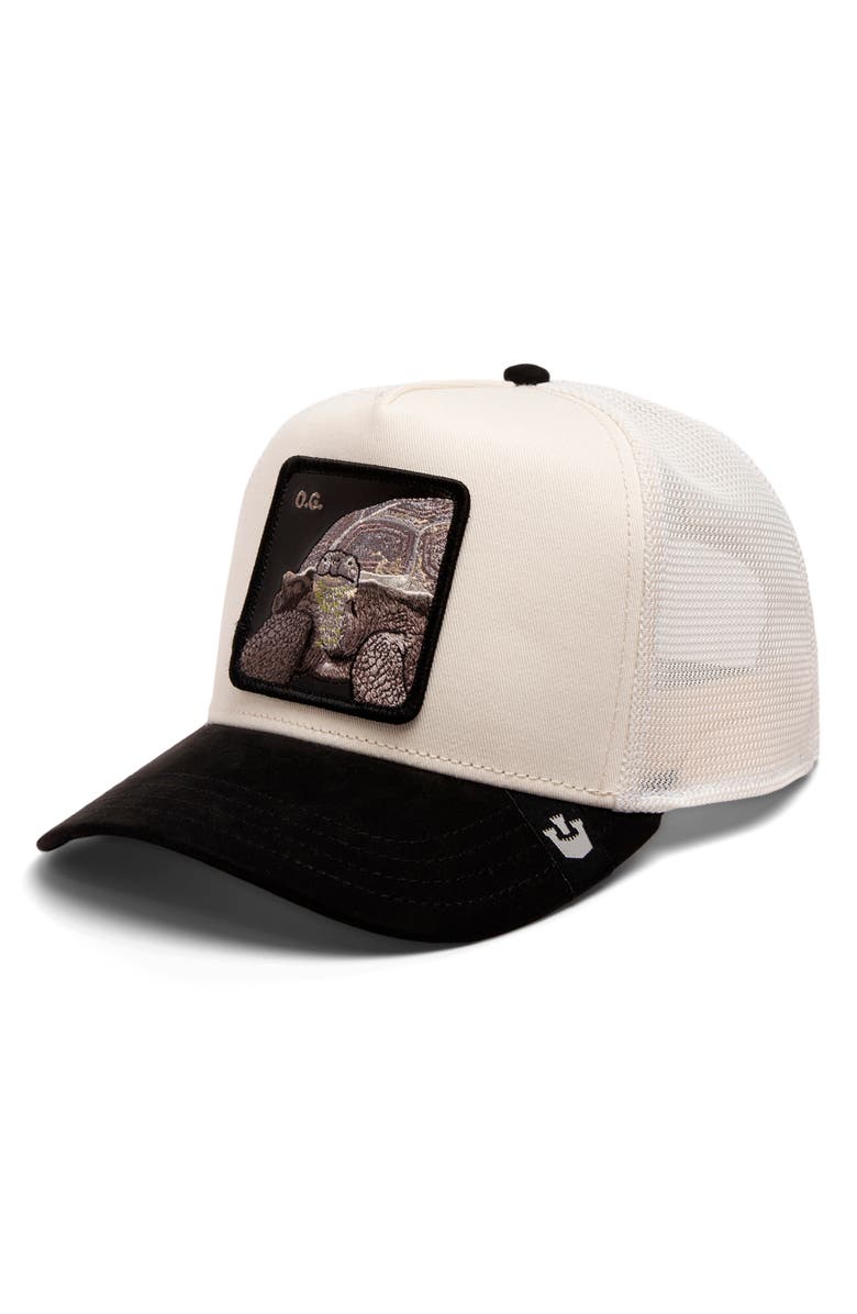 Goorin Bros. The Suede Tortoise Patch Snapback Trucker Hat, Main, color,