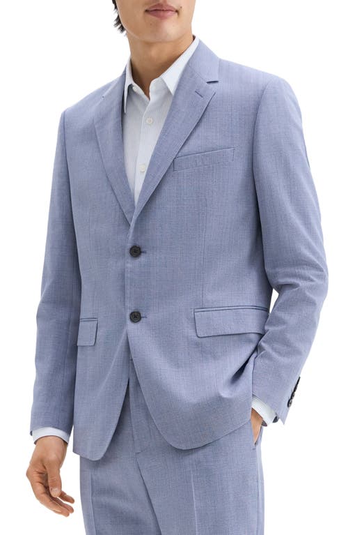 Theory Chambers Melange Solid Slim Fit Suit Jacket In Light Indigo