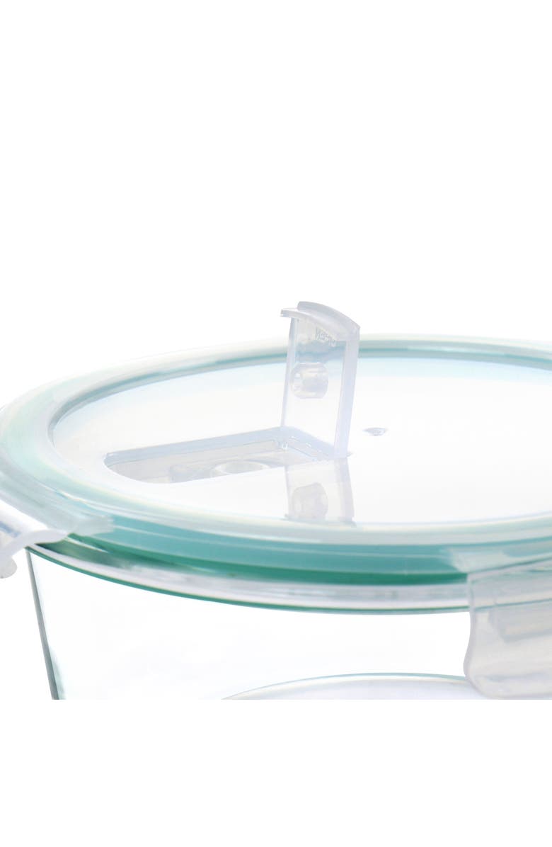 MARTHA STEWART 6 Piece Round Glass Storage Containers with Leak Proof Lids, Alternate, color, Clear