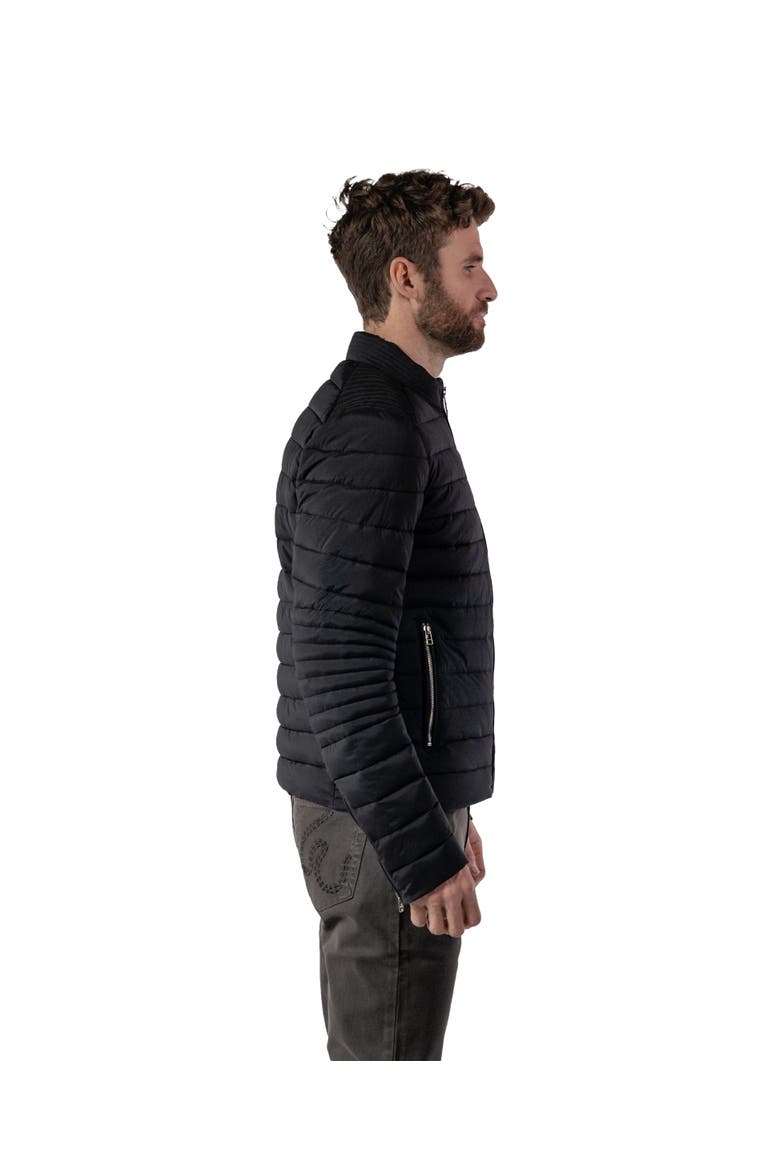 Men's Moto Jacket, Alternate, color, BLACK