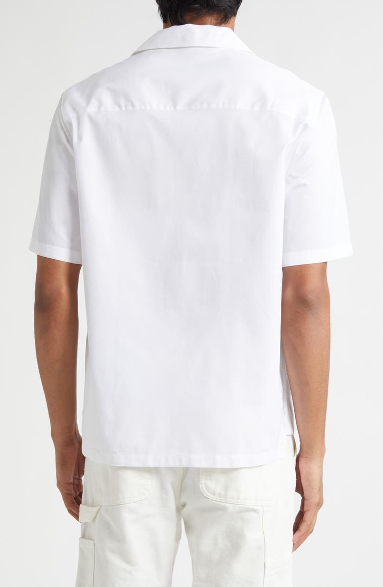 Casablanca Embroidered Cotton Poplin Short Sleeve Button-Up Shirt, Alternate, color, Dragonfly Floral