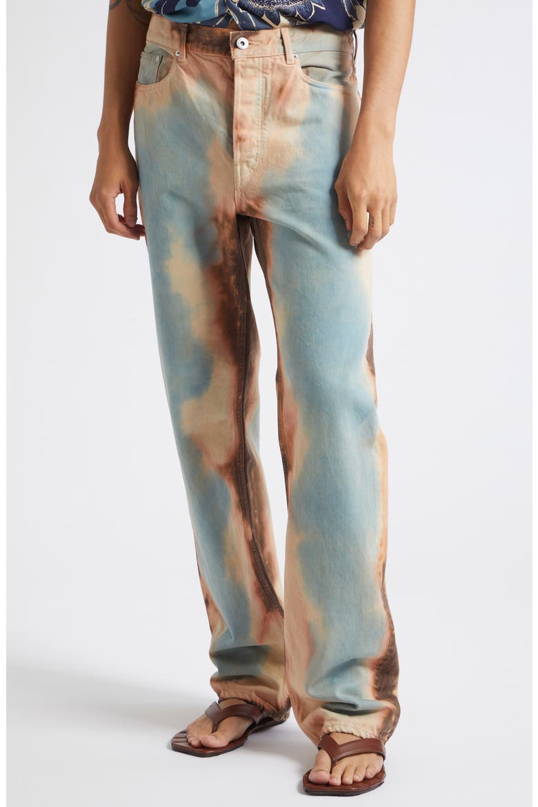 Straight Leg Jeans, Alternate, color, PEACH