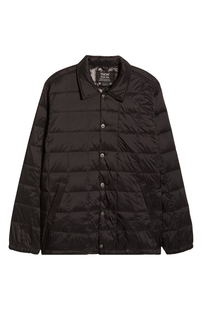 TAION Packable Down Coach Jacket, Alternate, color, Black