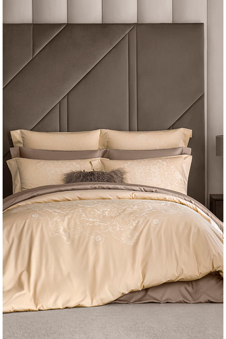 Lucisano Duvet Cover, Alternate, color, Beige
