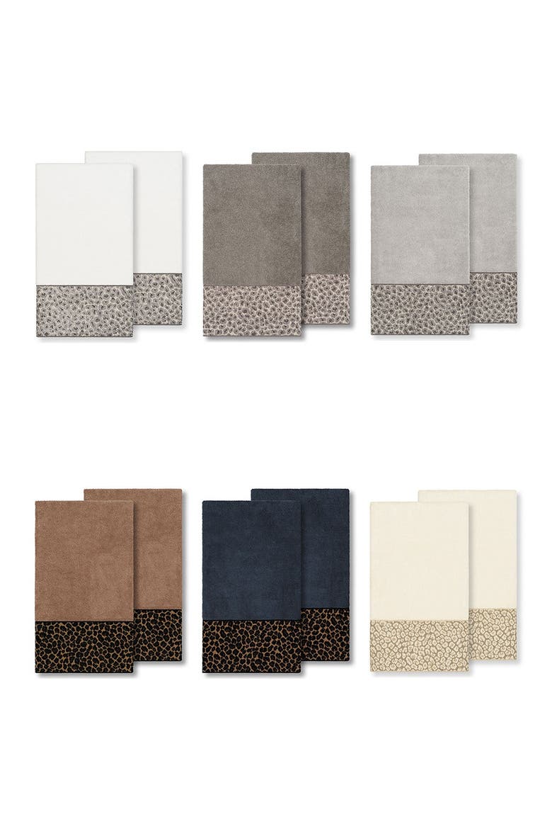 Spots Embellished Bath Towel - Set of 2 - Midnight Blue, Alternate, color, MIDNIGHT BLUE