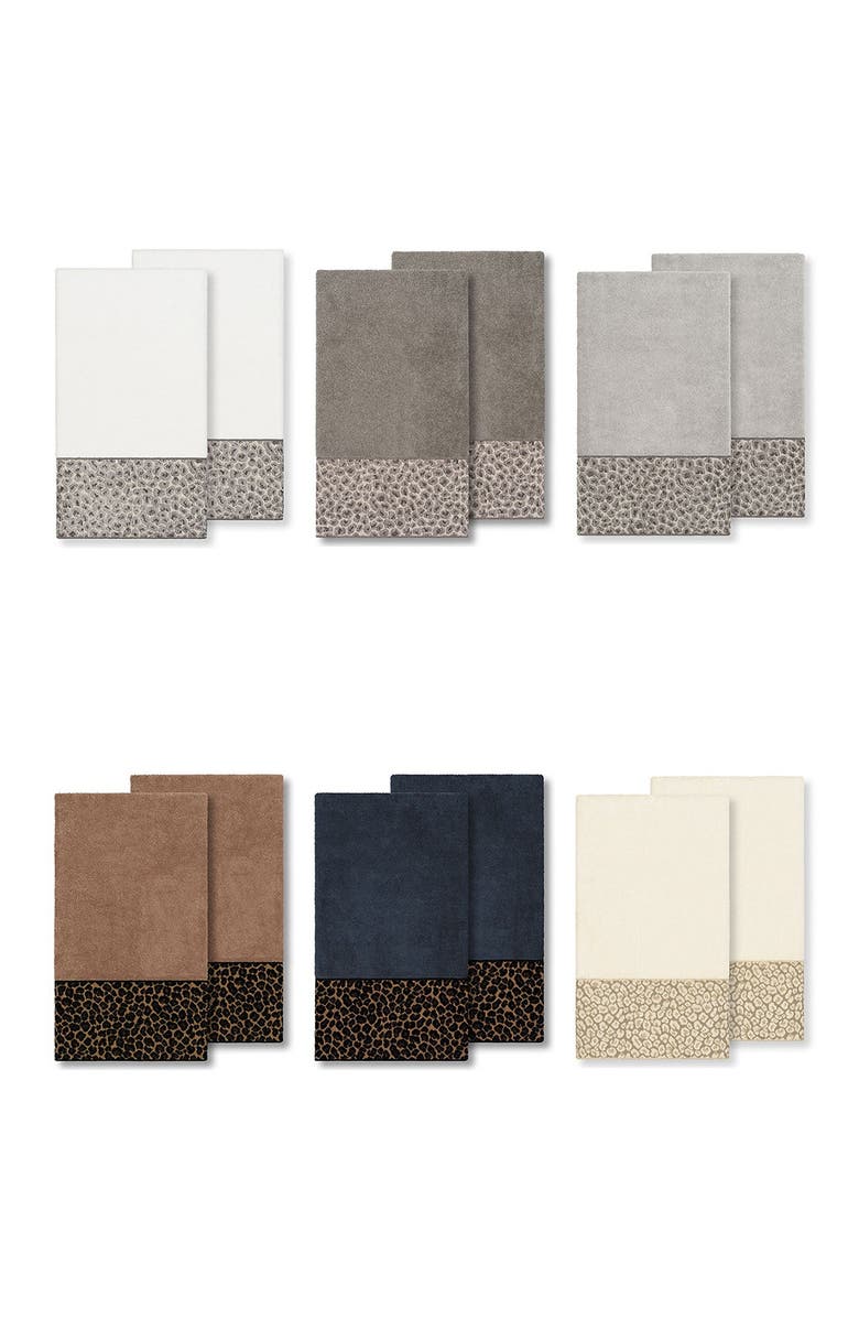 Linum Home Textiles Spots Embellished Bath Towel - Set of 2 - Midnight Blue, Alternate, color, Midnight Blue