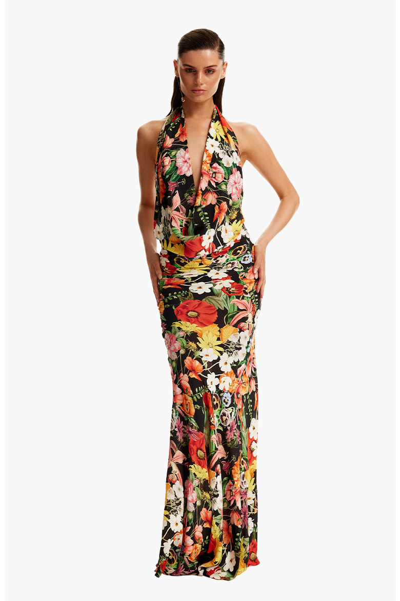 SIREN DRESS, Main, color, Printed Black