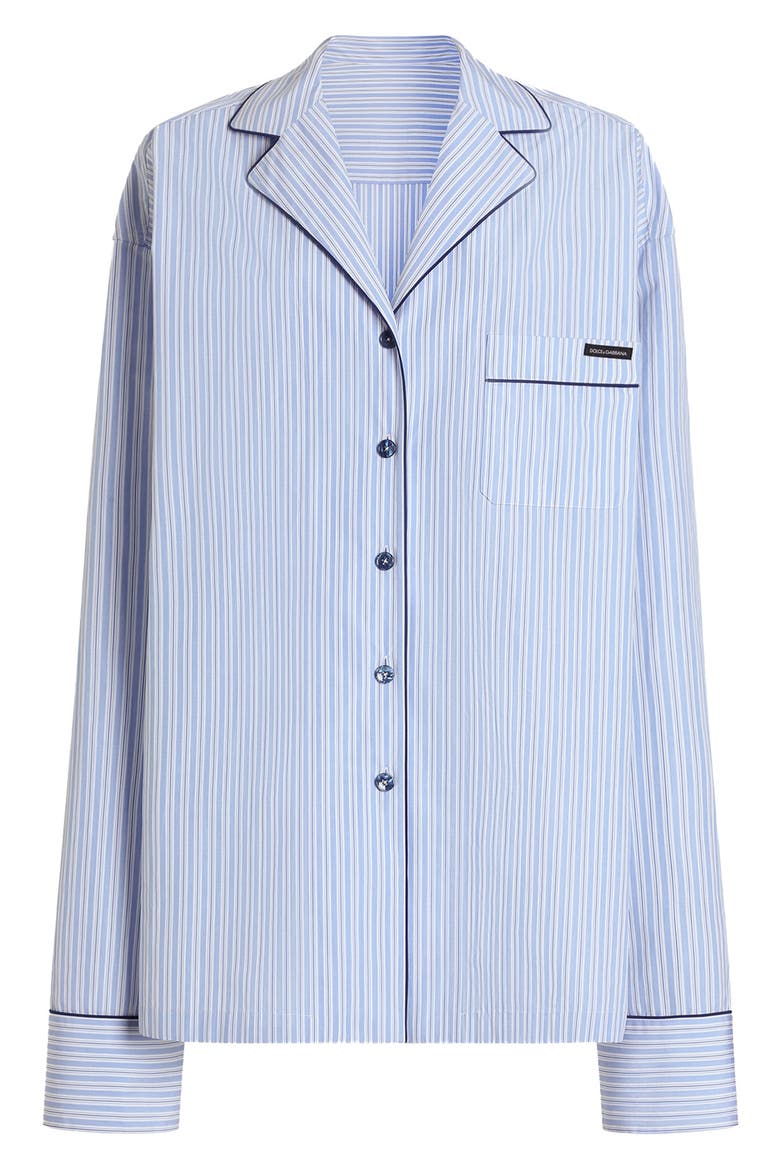 Vanity Stripe Oversize Cotton & Silk Poplin Shirt, Alternate, color, S8051 STRIPED