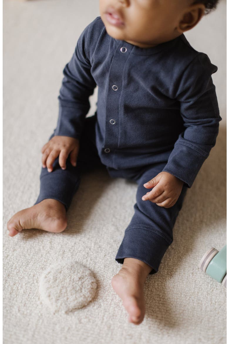 Essentials Organic Cotton Romper, Alternate, color, FOUNTAIN BLUE