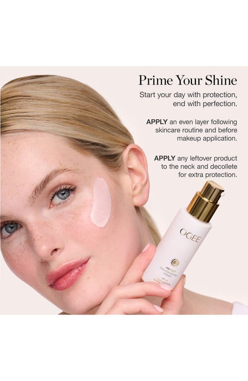 Ogee Skin Enhancing Primer Broad Spectrum Spf 40 Mineral Sunscreen Moisturizer In Pink