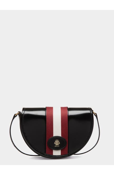 Signature Crossbody Bag in Leather With a Bally Ribbon