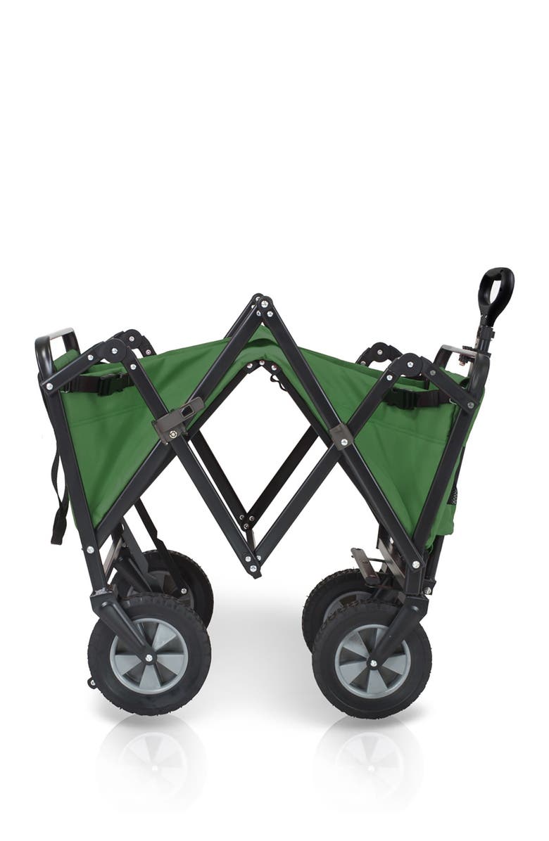 WonderFold Utility Folding Wagon with Stand - Green, Alternate, color, 