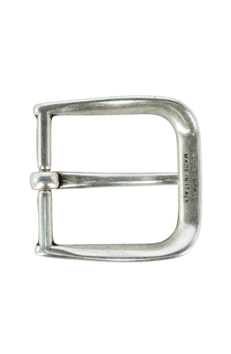 Trafalgar 40mm Square Rounded Edge Solid Brass Harness Belt Buckle, Alternate, color, Silver