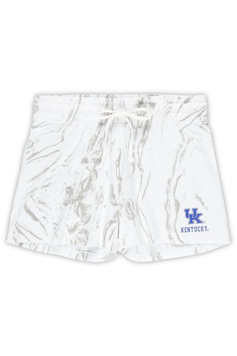 Women's Profile White Kentucky Wildcats Plus Size Marble Tank and Shorts Set, Alternate, color, Cream