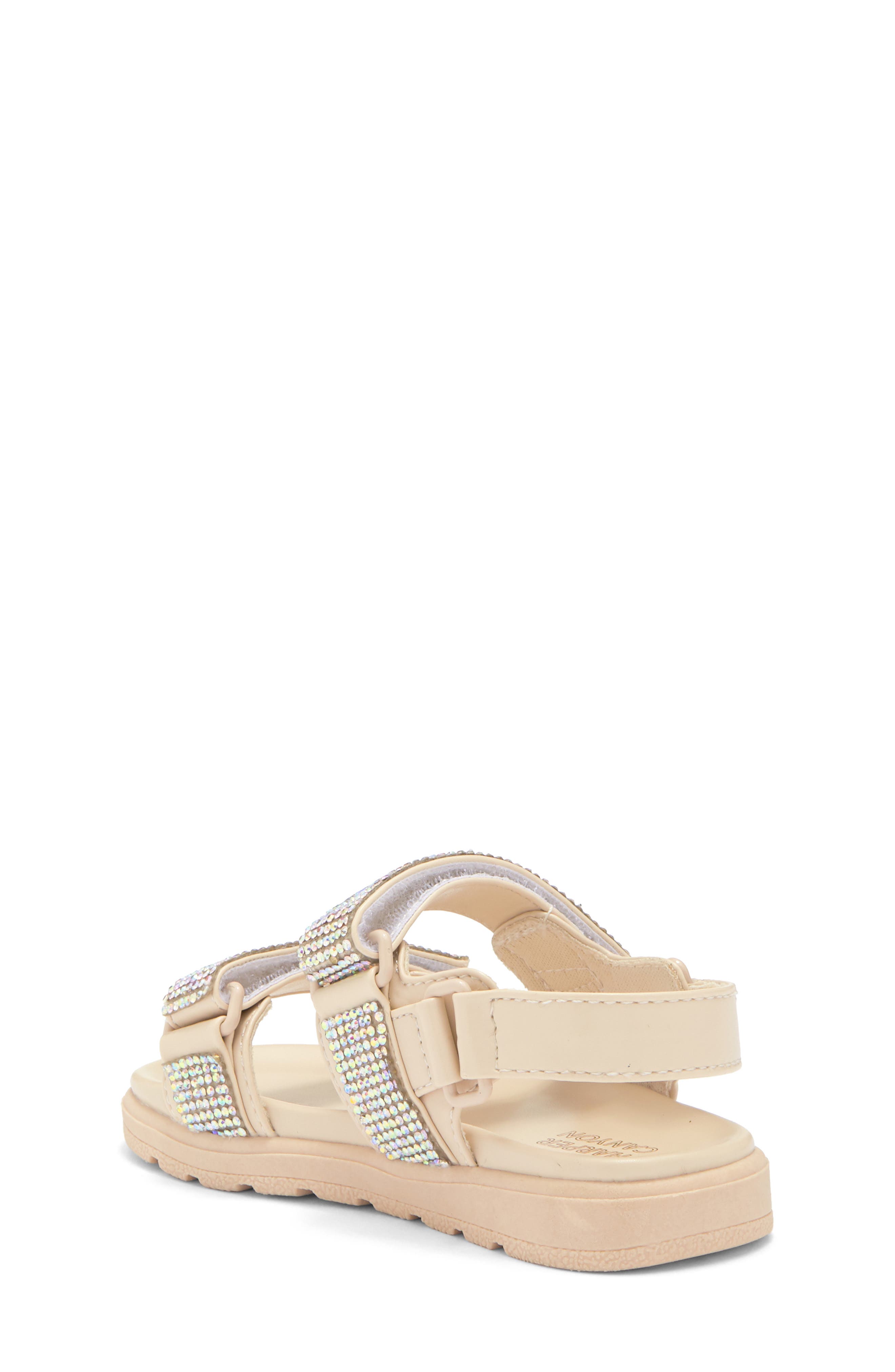 Harper Canyon Kids' Novva Shimmer Sandal, Alternate, color, Ivory Sparkle