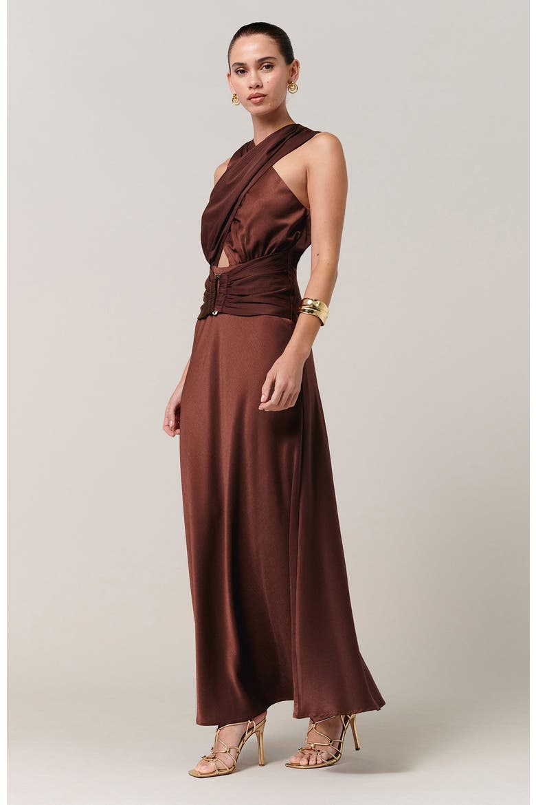 Clover Midi Dress, Alternate, color, Rust