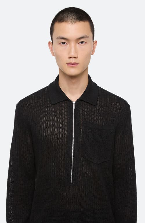 Helmut Lang Half Zip Linen Sweater