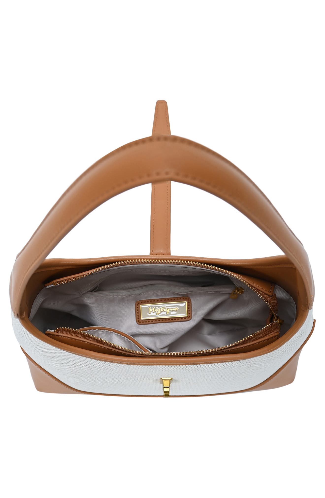 Two-Tone Canvas Shoulder Bag, Alternate, color, CAMEL