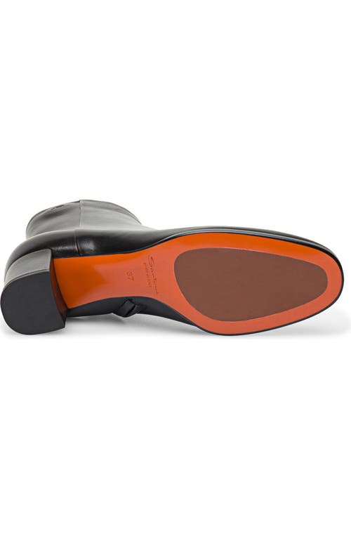 Santoni Halfrida Napa Zip Ankle Booties In Black