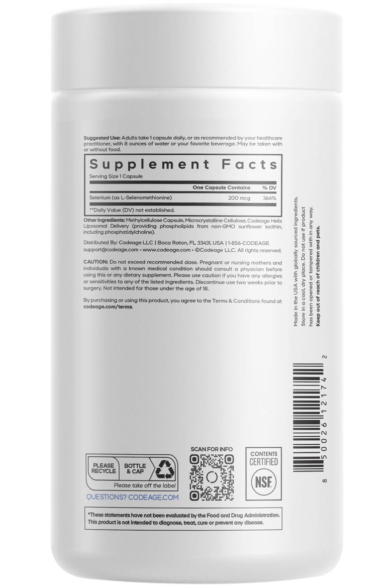 Liposomal Selenium Trace Mineral  Supplement, Alternate, color, White