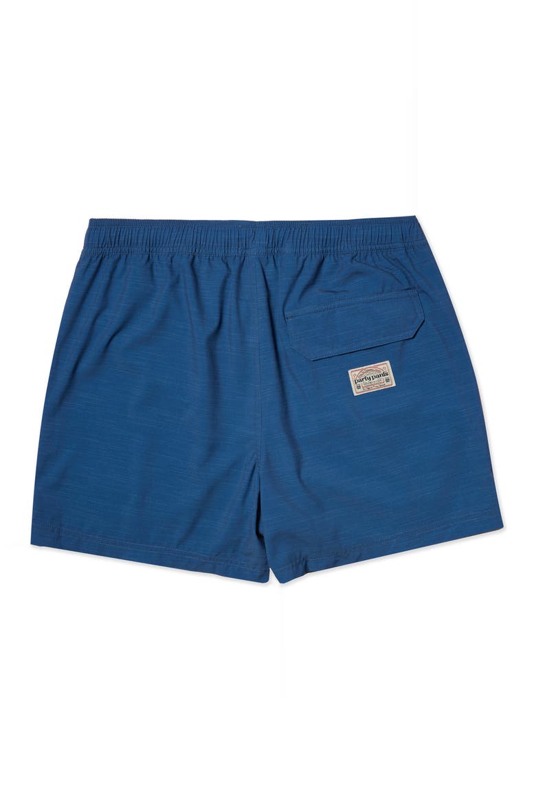 Solid Happy Hour 5-Inch Swim Trunks, Alternate, color, NAVY BLUE