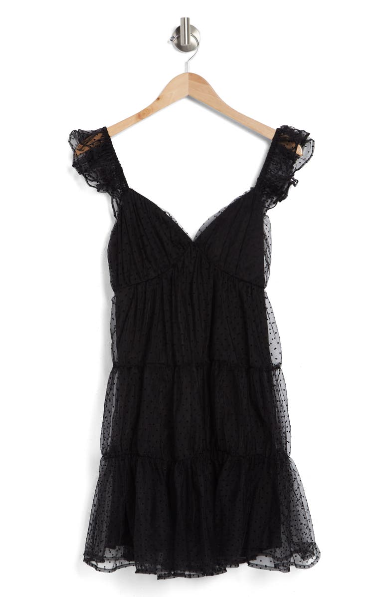 Lush Back Bow Tiered Minidress, Alternate, color,