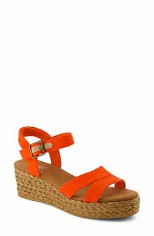 TOMS Audrey Ankle Strap Espadrille Platform Wedge Sandal