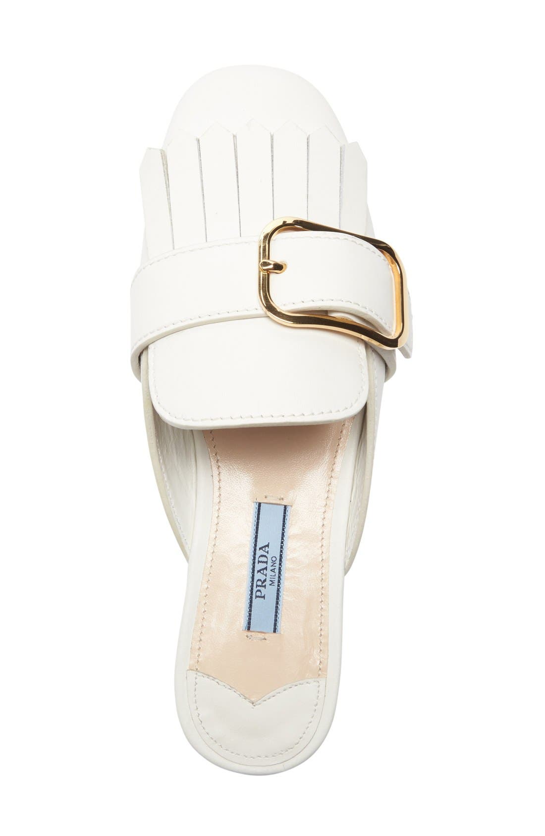 Prada Kiltie Loafer Mule, Main, color, 