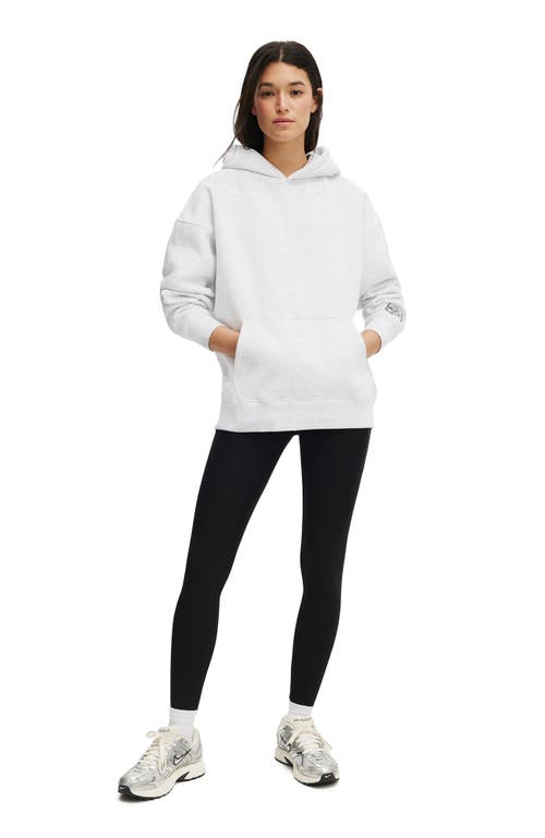 Cotton On Body Active Plush Premium Graphic Hoodie In White