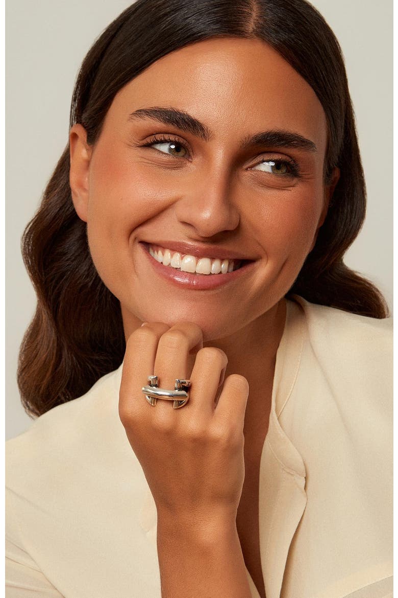 Hippodrome Ring, Alternate, color, Silver