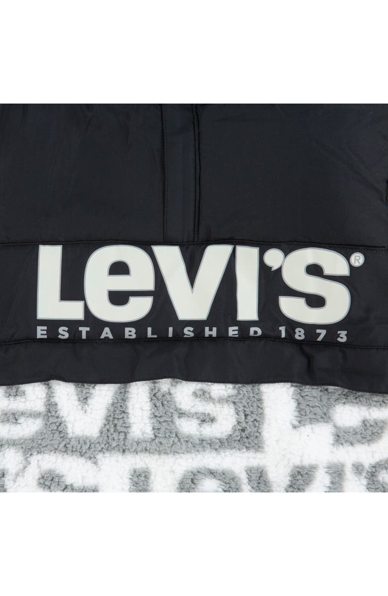 Levi's<sup>®</sup> Kids' Colorblock Logo Print Half Zip Fleece Pullover, Alternate, color, 