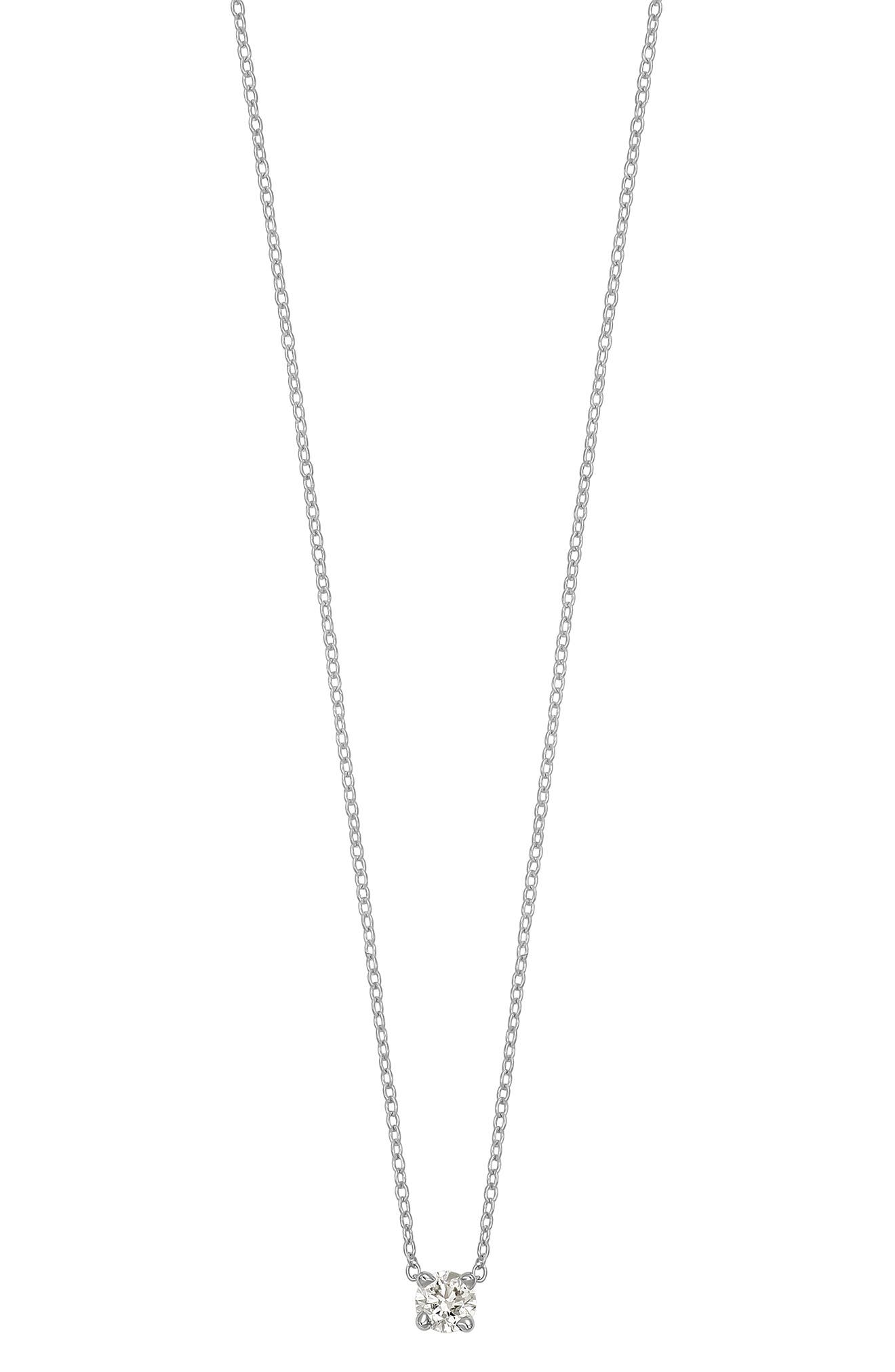 Bony Levy 14K Gold Diamond Solitaire Pendant Necklace - 0.07 ctw