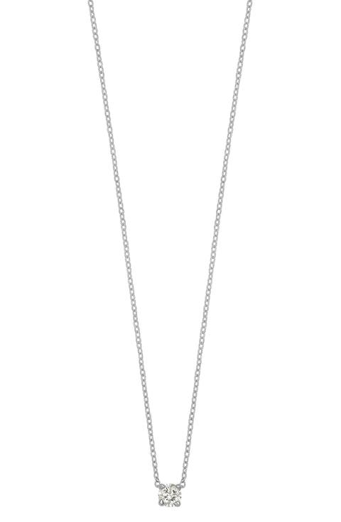 14K Gold Diamond Solitaire Pendant Necklace - 0.07 ctw (Nordstrom Exclusive)