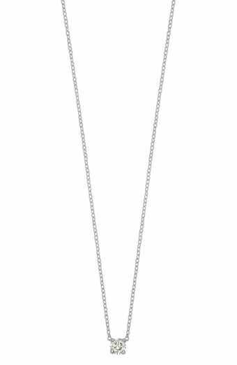Bony Levy 14K Gold Diamond Solitaire Pendant Necklace - 0.07 ctw