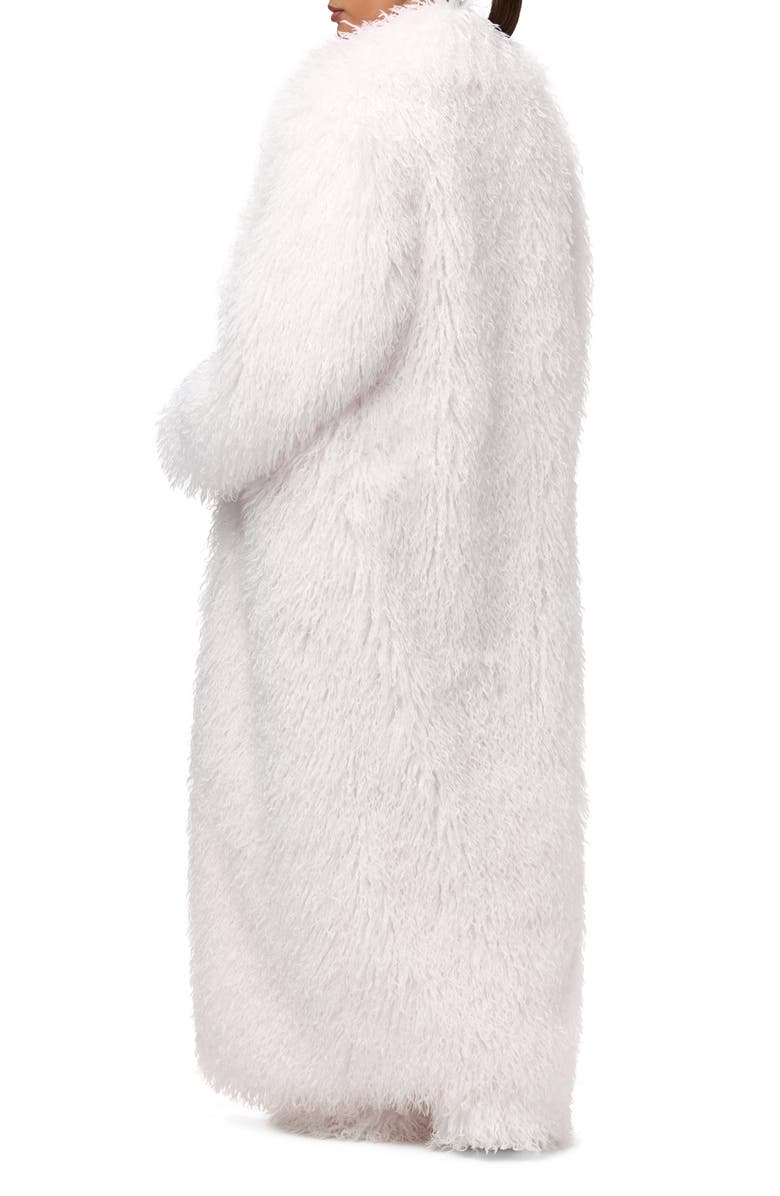 Naked Wardrobe Faux Shearling Coat, Alternate, color, Bone