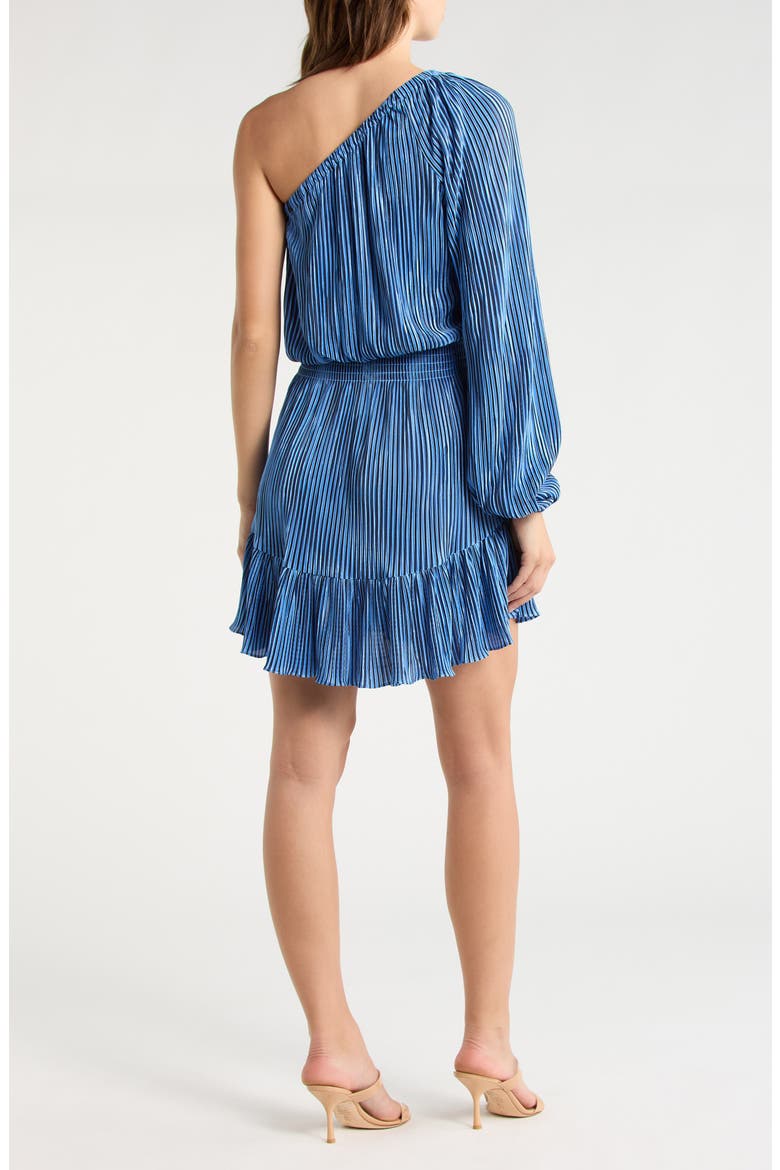 Raashi One-Shoulder Micropleat Minidress, Alternate, color, RIBBON BLUE PLEATED