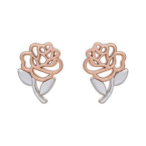 Beauty and the Beast Rose Earrings