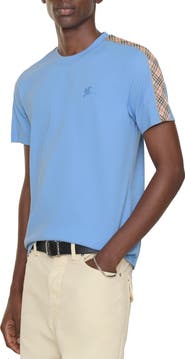 Burberry Check Trim Cotton T-shirt